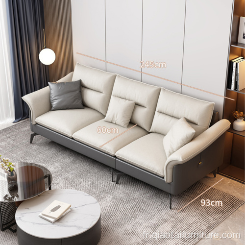 Canapé éponge en tissu de technologie de salon moderne